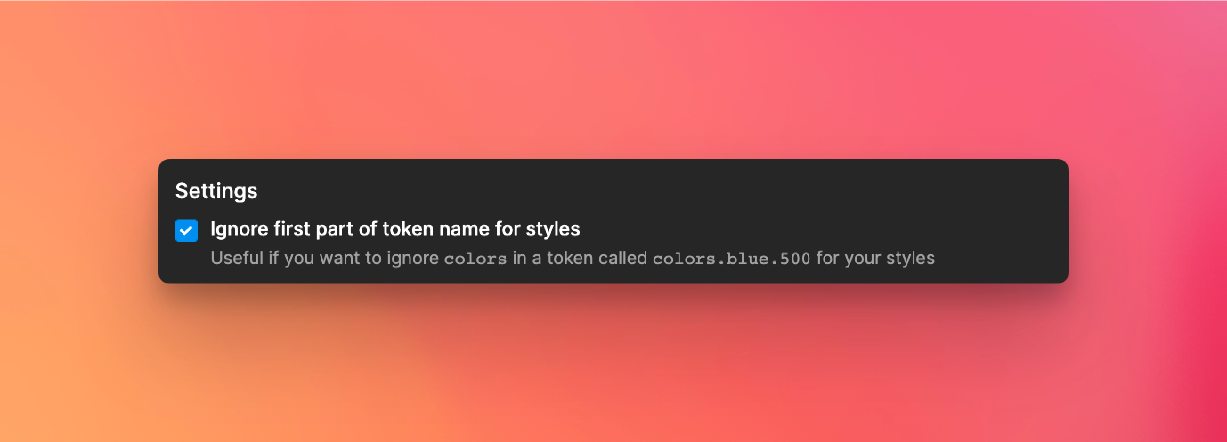 Ignore first part of token name for styles - step 1